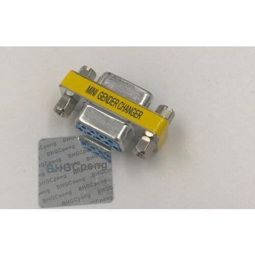 2 Pieces 9pin to 9pin DB9 Connector RS232 Female to Female Adapter Mini Gender Changer Fine workmanship free Shipping