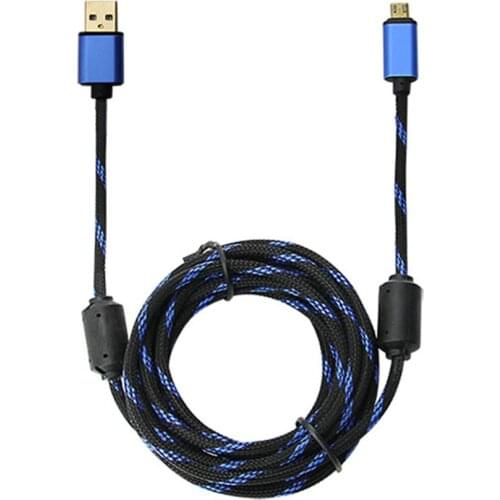 For PS4/X-BOX ONE handle fast charging cable Android charging cable 3M gold-plated head micro usb large spot 200pcs