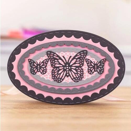 2021 New Oval DIY Craft Metal Cutting Die Scrapbook Embossed Paper Card Album Craft Template Stencil Dies Embossing