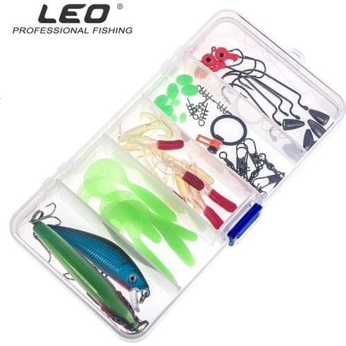 52Pcs/Box Carp Fishing Tackle Kit Fishing Bait Multiple 3D Eyes Silicone Soft Bait Stop Beads Hooks Lures Fishing Tool Box