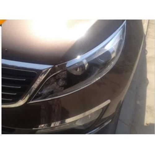 Abs Chrome Head Light Lamp Trim 2PCS for Kia Sportage 2011 2012 2013