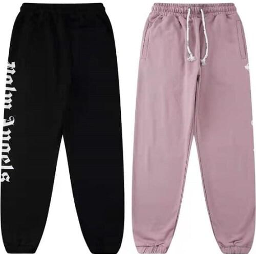 Palm Angels 22SS Letters Logo Mens and Womens Couples Letter Printing Fashion Casual trousers high quality