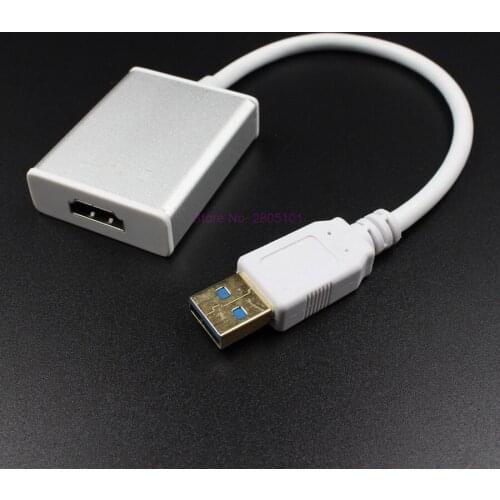 Dhl or fedex 50pcs USB 3.0 to HDMI Converter Adapter Multi Display Cable for PC Notebook Projector HDTV HD 1080P