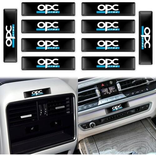 10PCS 3D Car Styling Epoxy Resin opc Emblem Badge Sticker Decals For Opel Astra J H G K Insignia Corsa D B E Mokka Vectra