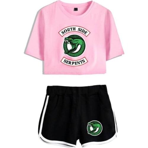 Cool Riverdale Southside Tshirt Shorts Suits Sport South Side Serpents Riverdale Sets Clothing Women Girl Running Shirt Cosplay