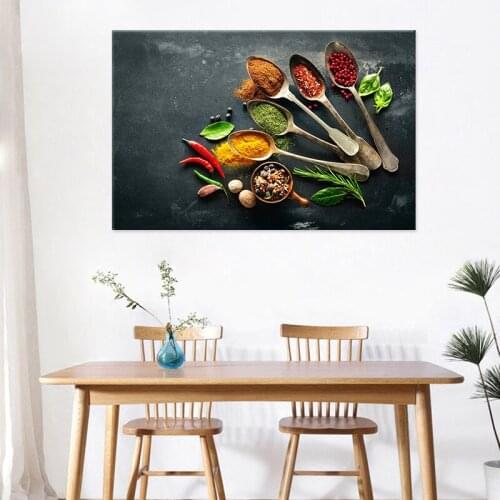 Food Painting Modern Spices Poster Canvas Modular Picture For Kitchen Restaurant Home Decoration Wall Art HD Printed Cuadros