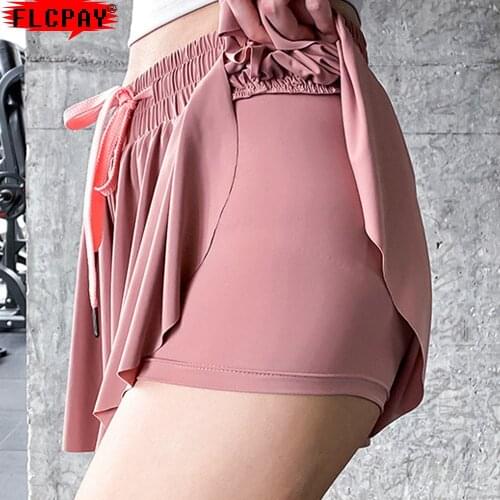 New Xseyogai Women Sports Running Tennis Badminton Skirt Shorts Summer Sexy So Cute Soft Absolutely Loose Nude Yoga Short Skirt