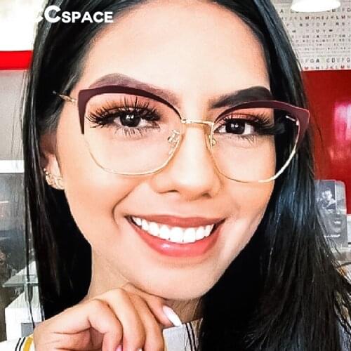 45953 Cat Eye Retro Glasses Frames Men Women Optical Fashion Computer Glasses