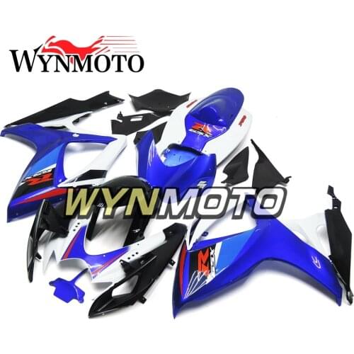 Complete Fairings Kit For GSXR600 750 06-07 2006 2007 K6 Injection ABS Plastics White Blue Black Fairing Bodywork Frames Cowling
