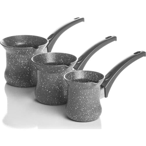 Gray 3 Piece Granite Coffee Pot Set