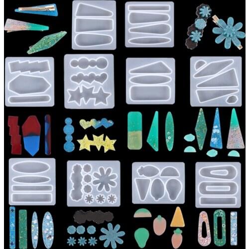 Earrings Silicone Moulds Leaf Heart Fruit Hooks Clay Molds DIY Crafts Casting Molds Home Decoration Jewelry Molds,1Yc20224