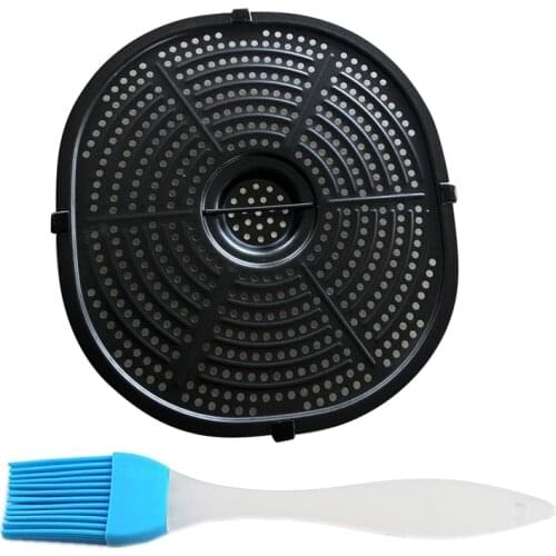 Air Fryer Replacement Grill Pan for 7QT Air Fryers,Crisper Plate,Air Fryer Accessories,Non-Stick Fry Pan with Oil Brush
