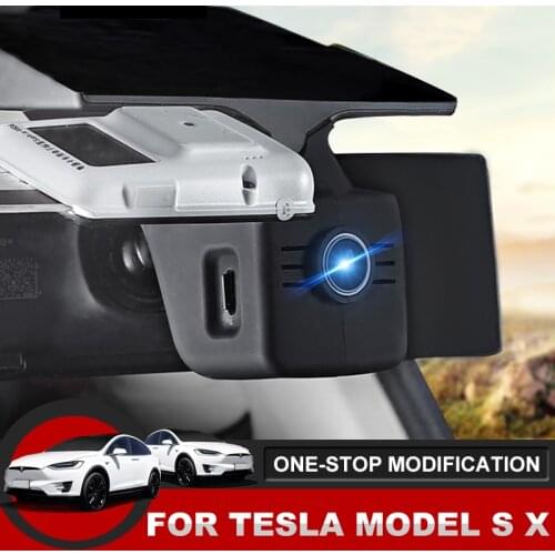 Driving recorder night vision HD hidden modification card free wiring to send 32G memory card for Tesla Model S X 2016-2018