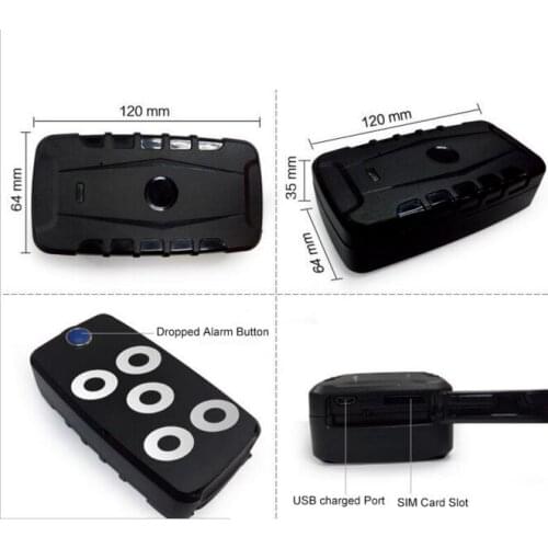 Waterproof GPS tracking device, Strong Magnet Vehicle Car GPS Tracker for Truck Cargo LK209B with10000mAh battery life, no box