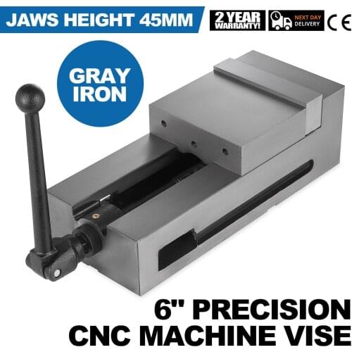 6" Super-lock Precision Bench Clamping Vise CNC Vise Vertical Nodular Cast Iron