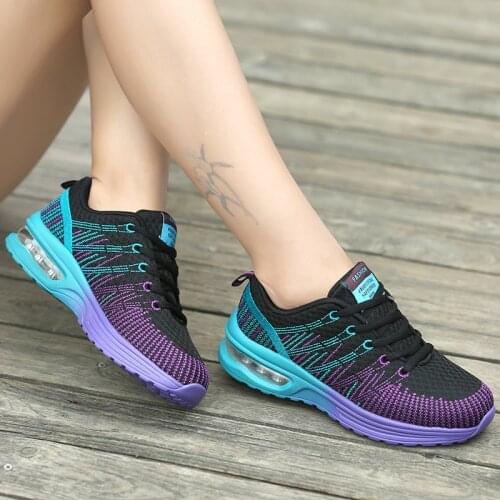 2020 Summer Fashion Korean Flying Women Sneakers Purple Breathable Air Lace Up Casual Shoes Woman Basket Femme Tenis Feminino