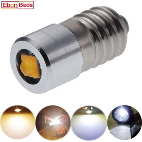 1Pcs E10 LED Upgrade Bulb Warm/White Screw MES 1447 2.8V 3V 4.5V 6V 12V 18V 24V DC Replacement Flashlight Torch Bike Light Lamp