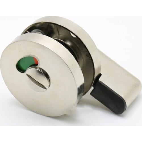 1PC Zinc alloy WC Toilet Handle Door Lock with Red or Green Tips for Bathroom Accessory Public Toilet DIY