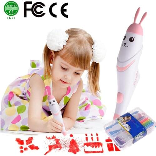 12pcs Airbrush Pen Kids Paint Drawing Toys & Electric Spray Paint Pen Washable Markers Spray Art Crafts Air Marker Sprayer Set