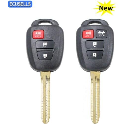 2+1/3 Button Remote Key Shell Case Fob Smart Car Key Housing Cover Uncut Blade for Toyota Camry Corolla RAV4 Venza Avalon