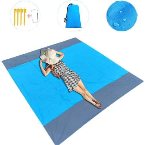 2*2M Portable Picnic Mat Waterproof Beach Blanket Pocket Mat Camping Tent Ground Mat Mattress Camping Sleeping Mat For 6 Adults