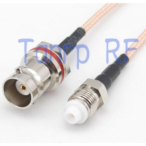20inch mini BNC female nut bulkhead to FME female jack RF adapter connector 50CM Pigtail coaxial jumper cable RG316 cord