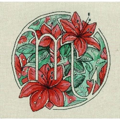 2021 Drop Shipping Embroidery Scorpio Cross Stitch Kit Flowers with 100% Cotton Flosses & Free Shipping for Wall Decor & Gifts