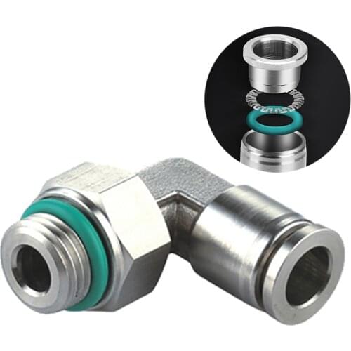 304 stainless steel joint trachea quick coupling 1/8" 1/4" 3/8" 1/2" BSP pneumatic quick coupling elbow male thread G thread