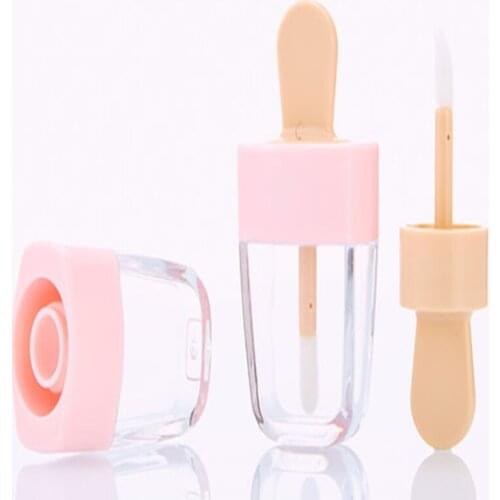 500pcs/lot Empty DIY 8ml Lip Glaze Empty Bottle Cute Ice Cream Lip Glaze Empty Tube bottle Lipstick Empty Bottle