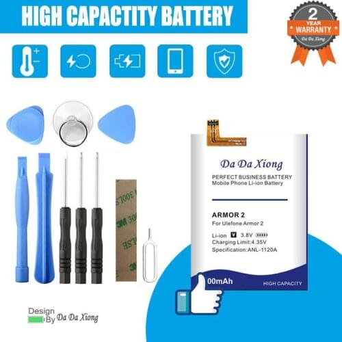 6700mAh battery For Ulefone Armor 2 Phone Battery++Gift tools +stickers