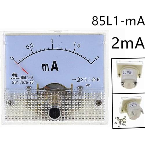 AC Analog Meter Panel 2MA Volt meter Ammeters 85L1 2MA Gauge