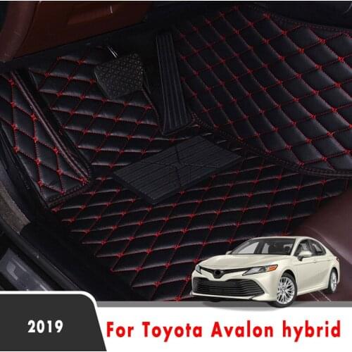 LHD Car Floor Mats For Toyota Avalon Hybrid 2019 Auto Interior Styling Custom Protect Decoration Waterproof Leather Carpets Rug