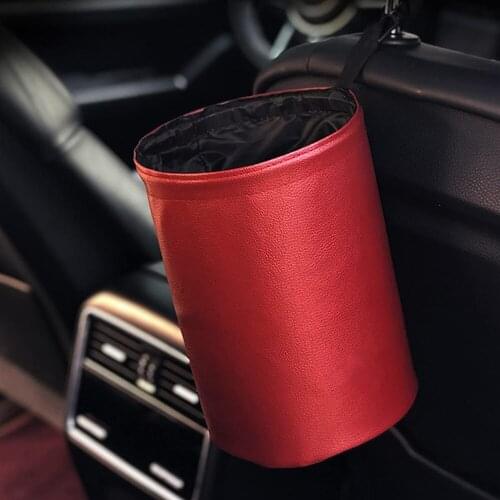 Car Storage Busket Interior Rubbish Container For Waste Organizer Holder Waterproof Garbage Can Trash Bin Folding Auto Accessory