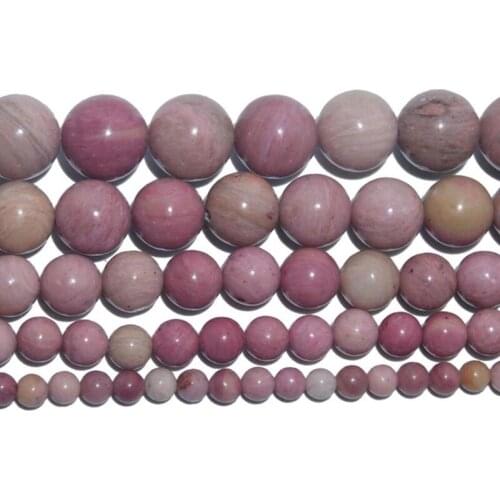 Wholesale 4-12mm Round Red Wood Texture Stripe Stone Beads Loose Beads Jewelry Making DIY Charm Bracelet Necklace Handmade