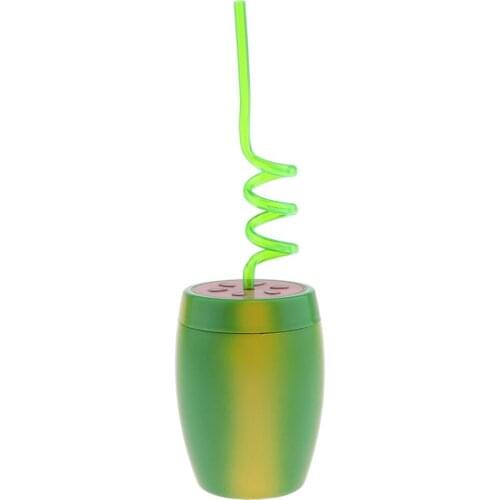 Watermelon Cup with Lid & Straw Summer Table Festive Decorations Party Favor