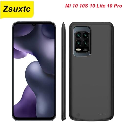 10000 Mah For Xiaomi Mi 10 10 Pro 10 Lite Battery Case Smart Phone Stand Cover Smart Power Bank For Xiaomi 10 Pro Battery Case