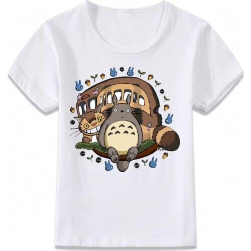 Kids Clothes T Shirt My Neighbor Totoro Catbus Children T-shirt for Boys and Girls Toddler Shirts Tee oal158