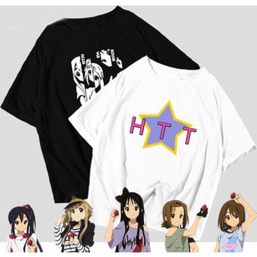 Anime K-ON! Cosplay T-shirt Akiyama Mio Hirasawa Yui T shirt Summer Cotton Short-sleeve Men women Tees tops