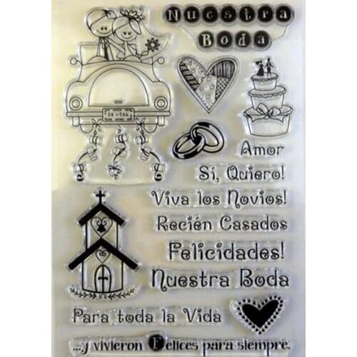 Spanish stamp Clear Stamp for Scrapbooking Transparent Silicone Rubber DIY Photo Album Decor A24