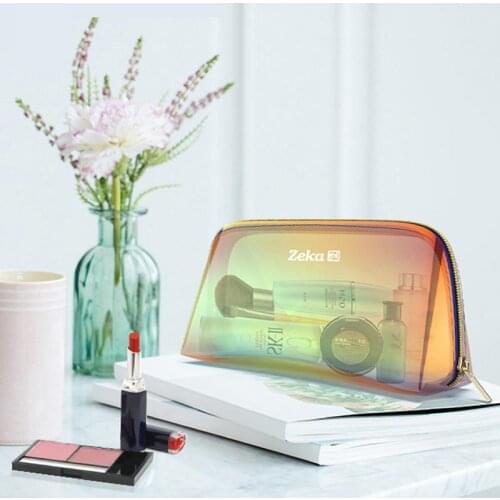 Cool Laser Makeup Bag Travel Organizer Toiletry Bag Necessarie Feminina Cosmetic Bag TPU Fashion Neceser Mujer Bag Organizer