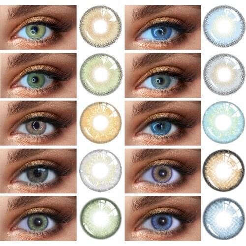 1Pair(2pcs) SuperHighlight ICELAND GREEN Cover Deep Eyes Color Contact lenses Soft Contact lens Beautiful Pupil