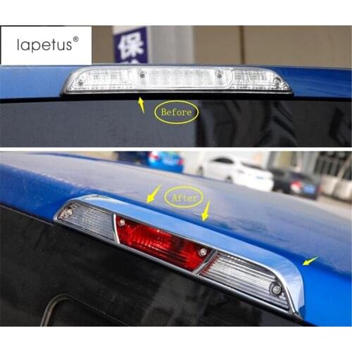 Lapetus Accessories For Ford F150 2015 2016 2017 2018 Rear High Position Parking Brake Light Lamp Molding Cover Kit Trim 1 Pcs