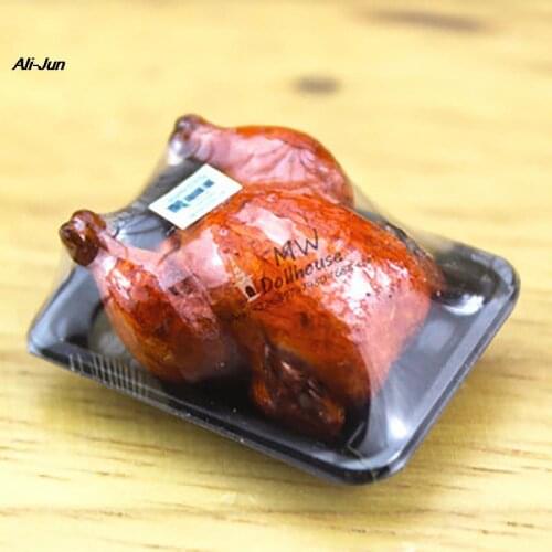 Mini Roast Duck Turkey Grocery Store Food Eggs Model Dollhouse Food Decoration Accessories