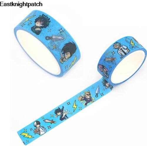 My Hero Academia cartoon DIY Scrapbooking album ribbon decoration Adhesive washi Paper Masking Tape Print Pattern sticker E0911