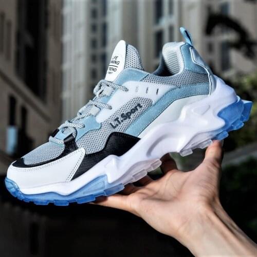 Men Chunky Dad Sneakers Thick Sole Running Shoes Classic Sporty Walking Shoes Trending Men Athletic Trainers Height Designed 46