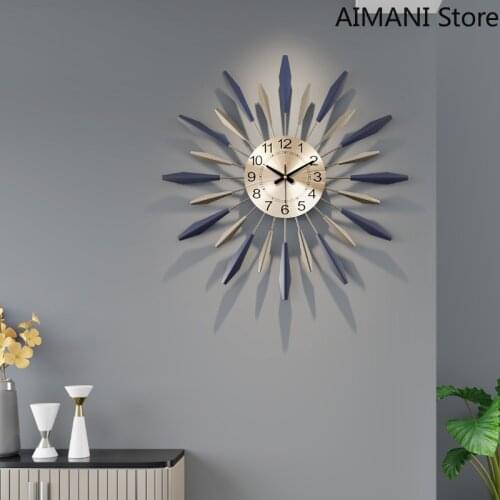 Clock Wall Living Room Creative Modern Minimalist Clock Personality Atmosphere Home Fashion Decorative Art Nordic Wall Clock