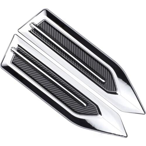 N0HF Pair Novel Auto Bonnet Air Intake Flow Side Fenders Vent Hood Scoop Cover Universal ABS Vent Decor Sticker