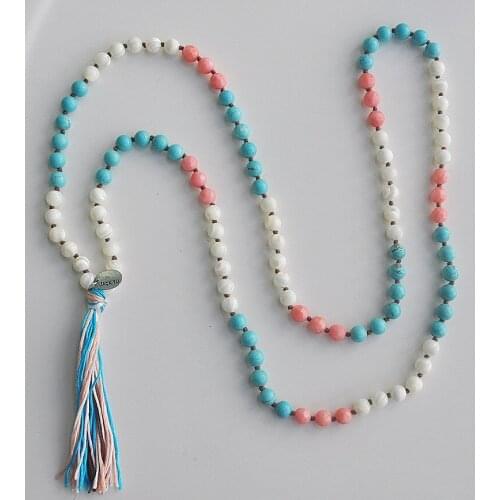 8mm mother of pearl coral women necklace wholesale