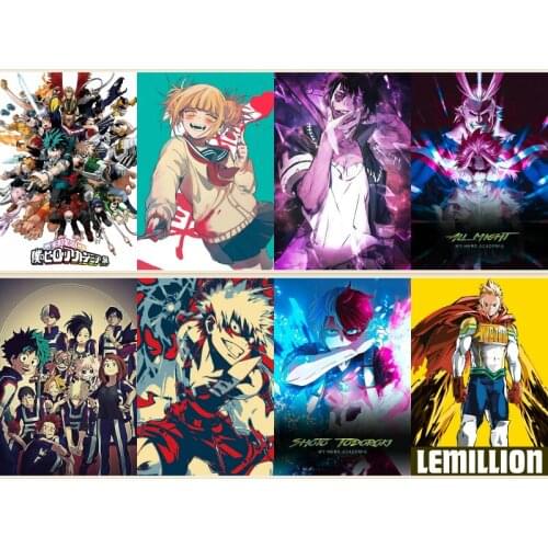 My Hero Academia Anime Wall Art Boku No Hero Academia Posters Prints Wall Art Canvas Painting Wall Pictures Room Bedroom Decor