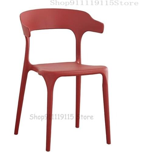 Plastic Chair Back Modern Simple Creative Home Lazy Nordic Coffee Shop Table Chair Ox Horn Dining Chair